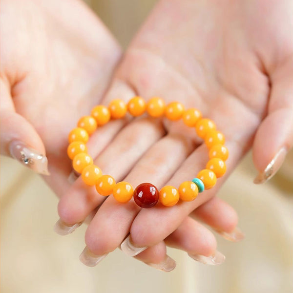 Yellow Honey Bracelet South Red High end Amber Turquoise Bracelet