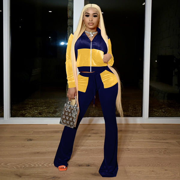 Elevated Essentials Womens Solid Color Patchwork Pants Set High Quality Tailored Separates Modern Minimalist Style Coordinated Luxury Outfit